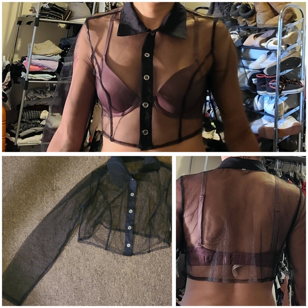 See through crop top